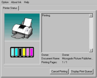printer graphical interface image